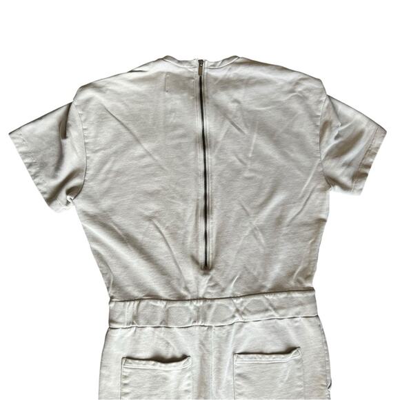 Pistola X Revolve Clarisse French Terry Shoulder Pleat Jump Suit In Soft Taupe L - Picture 7 of 11